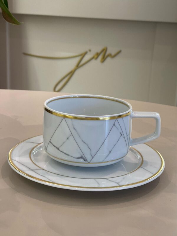 06 Xícaras Chá Porcelana Carrara Vista Alegre