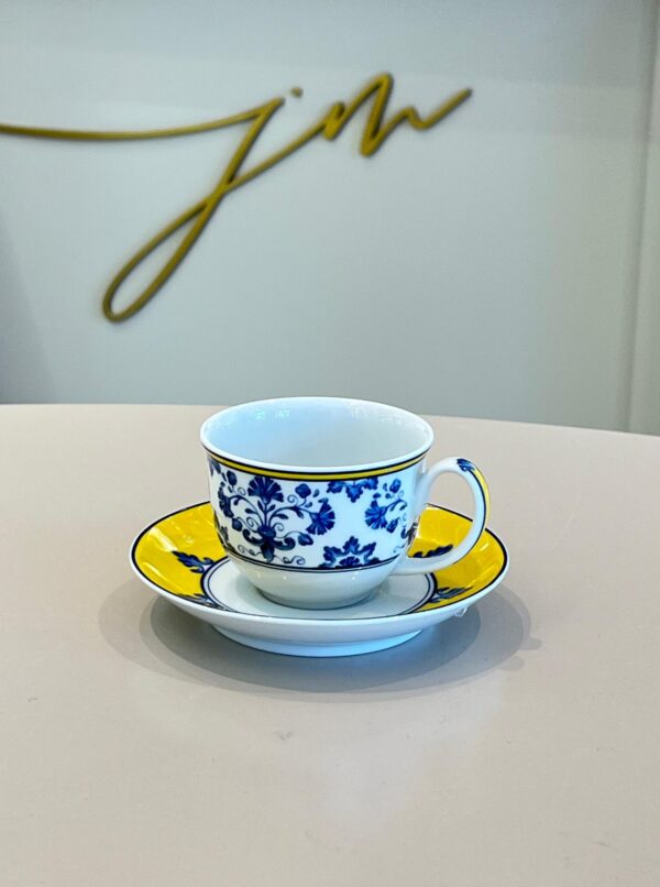 04 Xícara de Café com Pires Porcelana Castelo Branco Vista Alegre