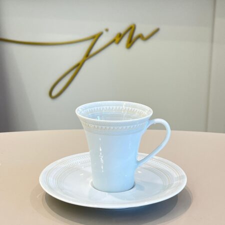 04 Xícara de Café com Pires Porcelana Ivory Vista Alegre