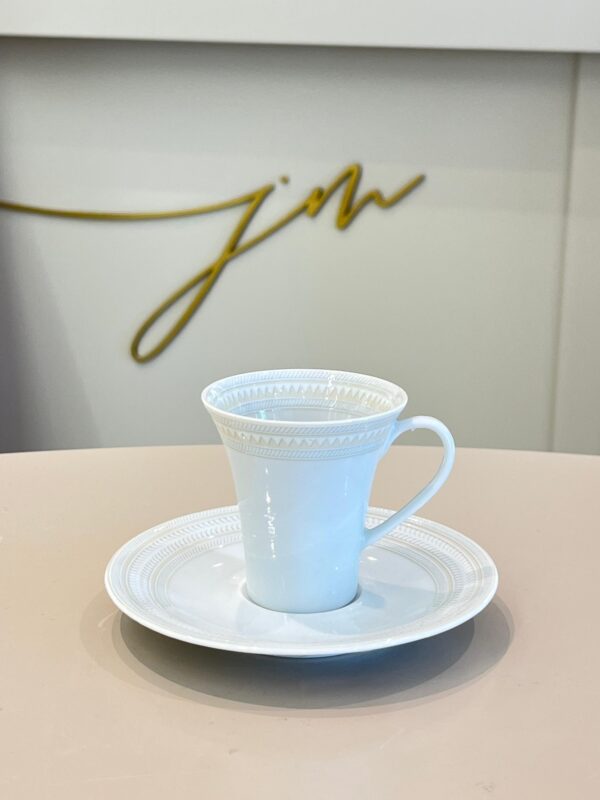 04 Xícara de Café com Pires Porcelana Ivory Vista Alegre